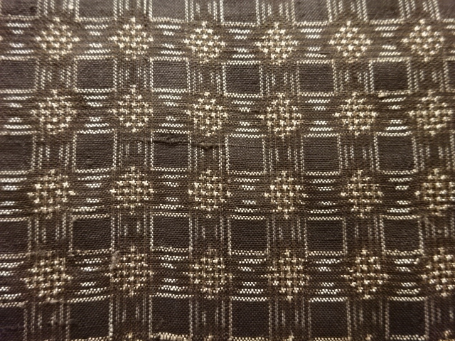 JAPANESE KIMONO / ANTIQUE KIMONO / SILK / DORO OSHIMA TSUMUGI / WOVEN RHOMBUS